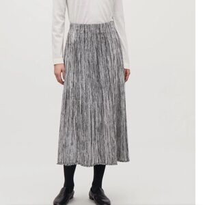 COS textured Heather grey full length maxi Skirt